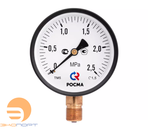 Манометр ТМ-610Р.00 (0..0,1 МПа), G1/2", 150мм, кл.т. 1,5, 150С Манометр ТМ-610Р.00 (0..0,1 МПа), G1/2", 150мм, кл.т. 1,5, 150С
