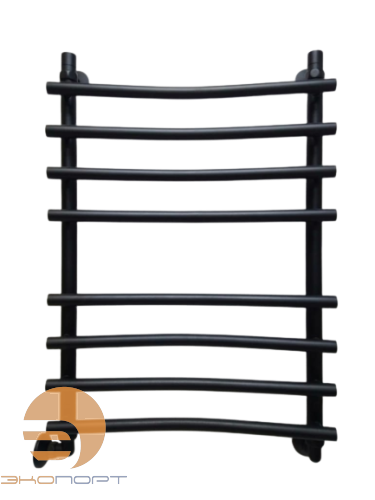 Полотенцесушитель R primo back 80/50 1"-3/4"-1/2" Водяной (К3), Черный матовый  ДВИН