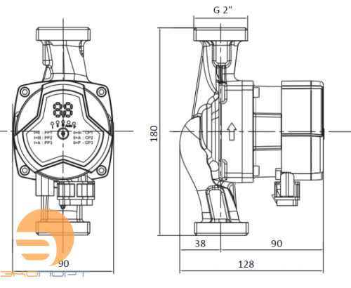 Насос циркуляционный MASTER S 32-8 180 1x230V Shinhoo