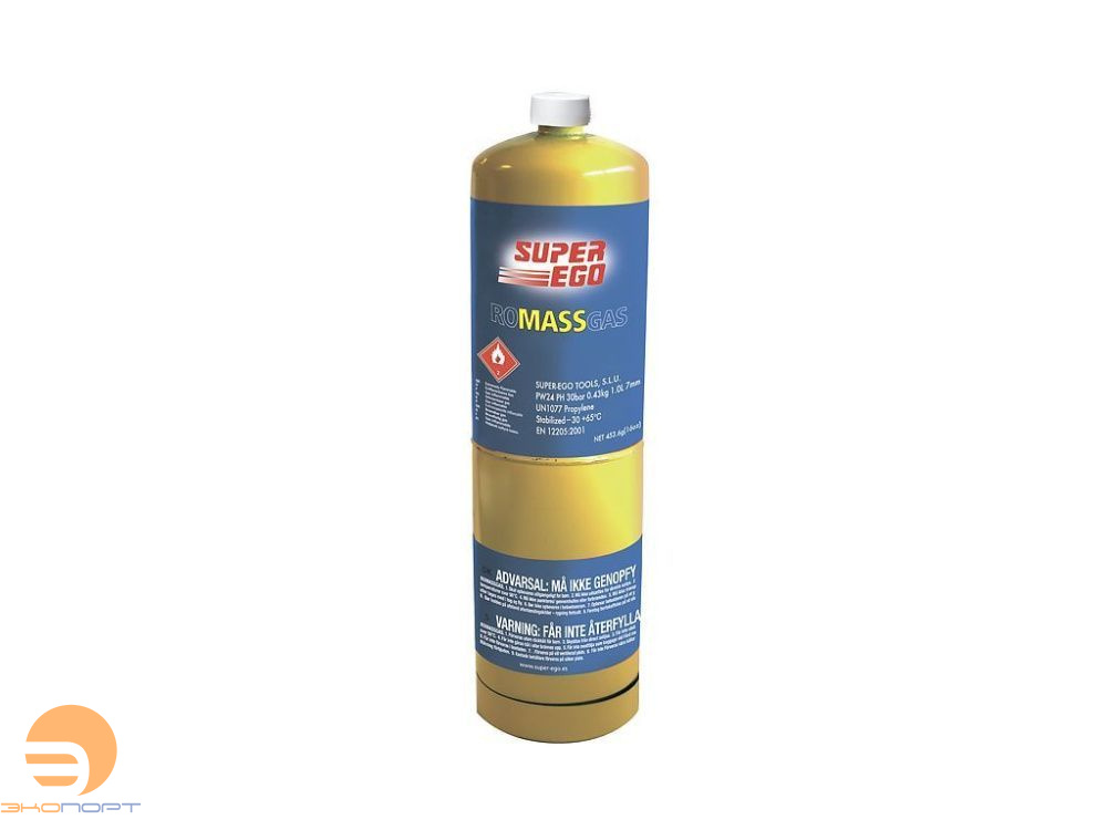Газовый баллончик, 1л, резьба US1, со смесью MAPP, SuperEgo