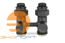 Узел нижнего подключения 1/2x3/4Ek прямой черный Varmega