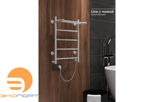 Полотенцесушитель Line с/п (electro) 60/50 (скр.монтаж, унив.подкл.R/L, Белый матовый) INDIGO 