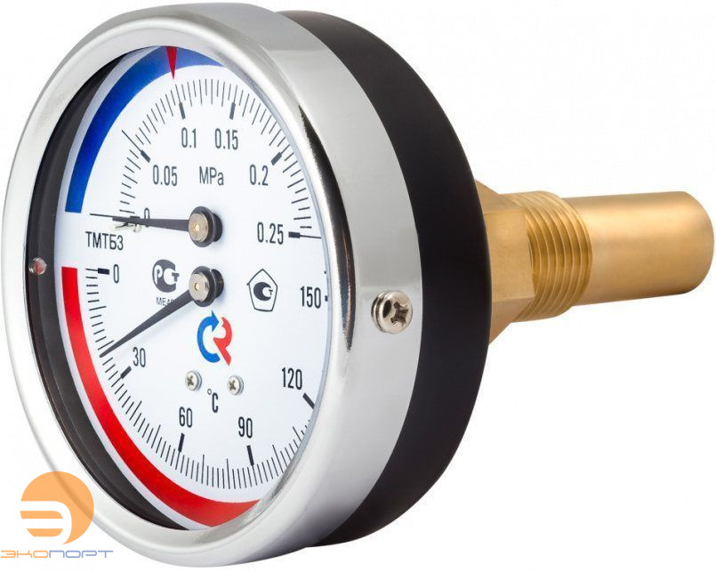 Термоманометр ТМТБ-31Т.2 (0..+120С)(0-0,6 МПа) G1/2'', кл.т.2,5, L=64мм