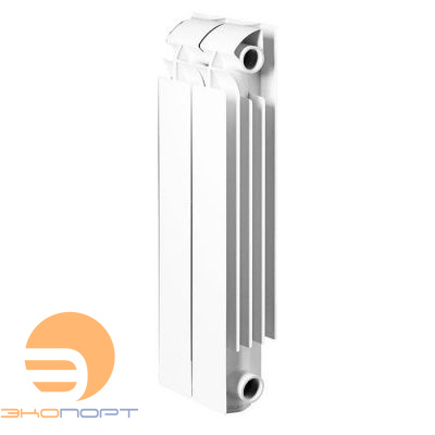 Радиатор алюминиевый Global VOX 500/95 мм 2 секции, нижнее левое подключение, с комплектующими и термостатом Danfoss