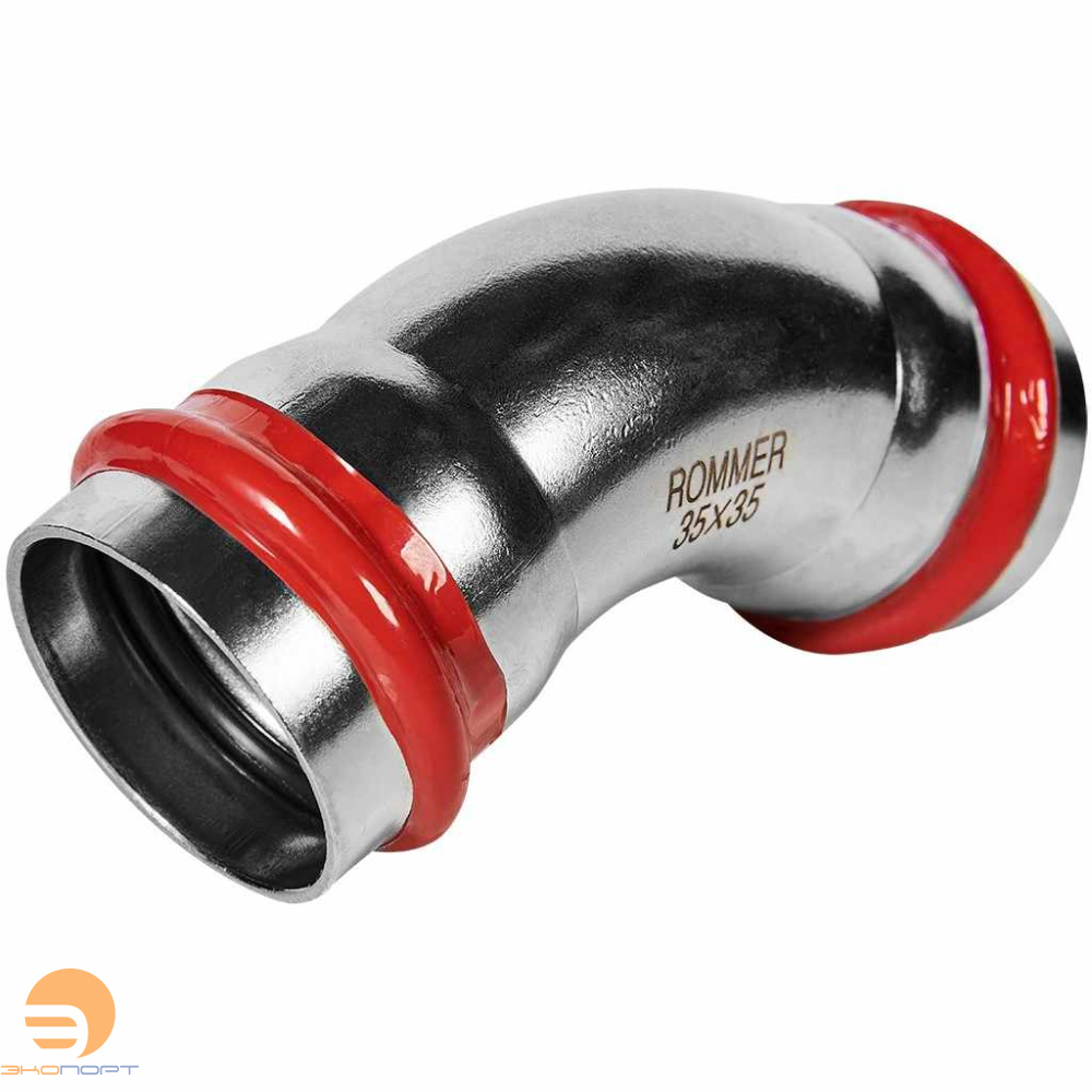 Отвод ВВ 35х45* нерж. Rommer