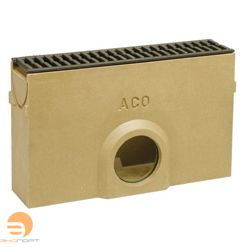 Пескоуловитель Euroline с чугунной решеткой и сифоном L50, АСО 