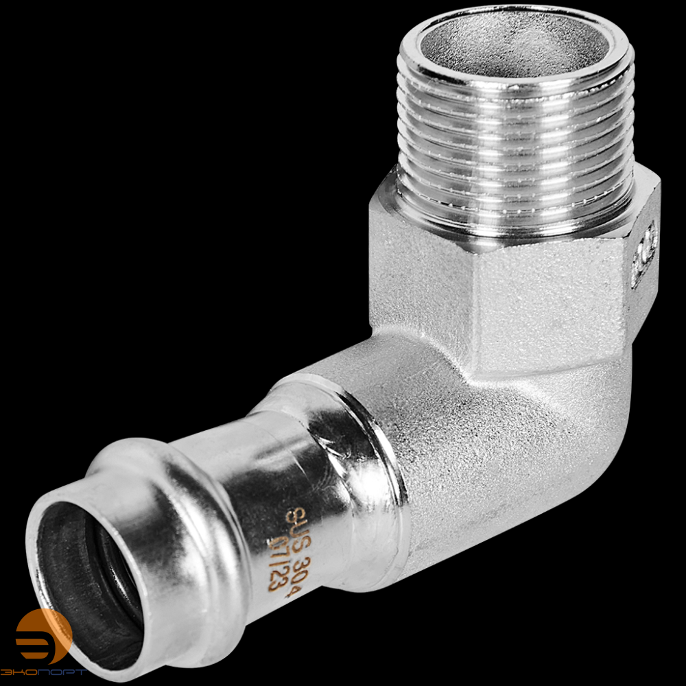 Отвод 22х1/2 НР нерж. Rommer