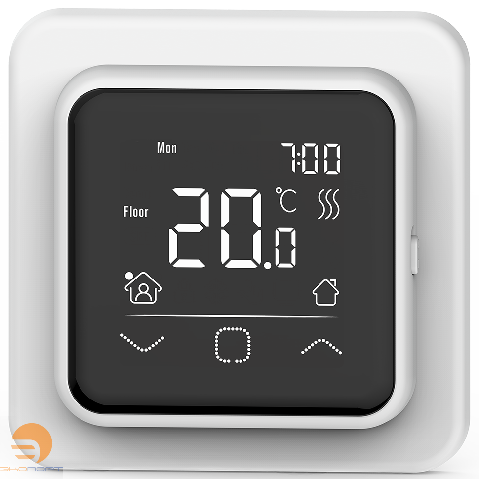 Терморегулятор IQ Thermostat SMART HEAT программируемый, сенсорный, белый