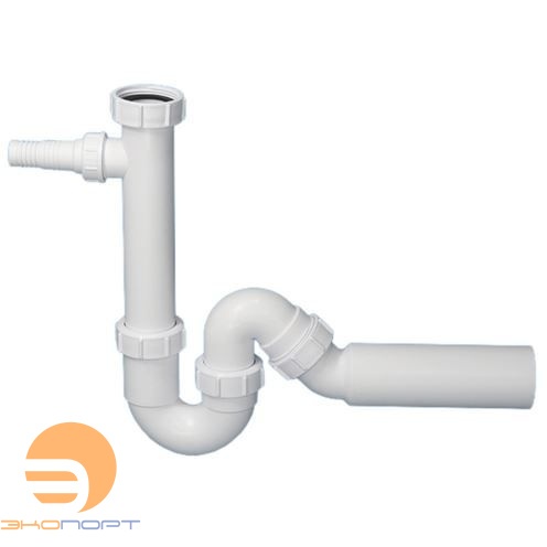 Сифон трубный P/S-образный (1 1/2"х40мм) без вып. (адаптер, отвод прямой) DN40/50мм McAlpine