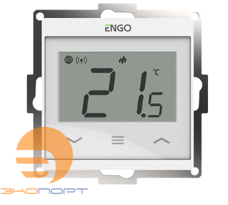 Терморегулятор для монтажа в рамках 55х55 мм, белый, WiFi, ENGO