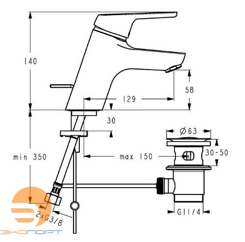 Смеситель для раковины Cerasprint 2012 IDEAL STANDARD