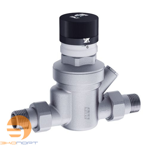 Редуктор хром 1/2" НР с визуализацией давления, без манометра FAR