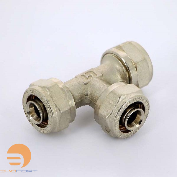 Тройник 16x16x16 никелир. (обжим) Uni-Fitt