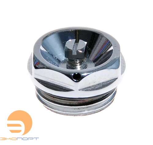 Заглушка с воздухоотводчиком хромированная 3/4"НР, SMART