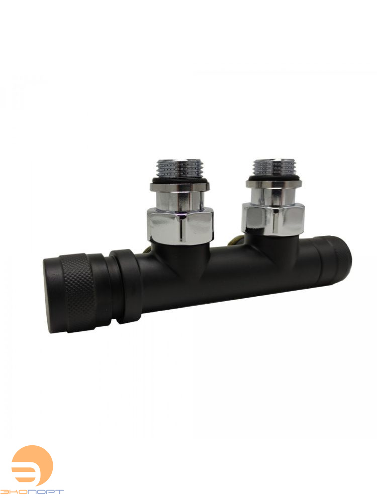 Узел нижнего подключения угловой 1/2"х3/4"Е Чёрный матовый (левый), SR Rubinetterie