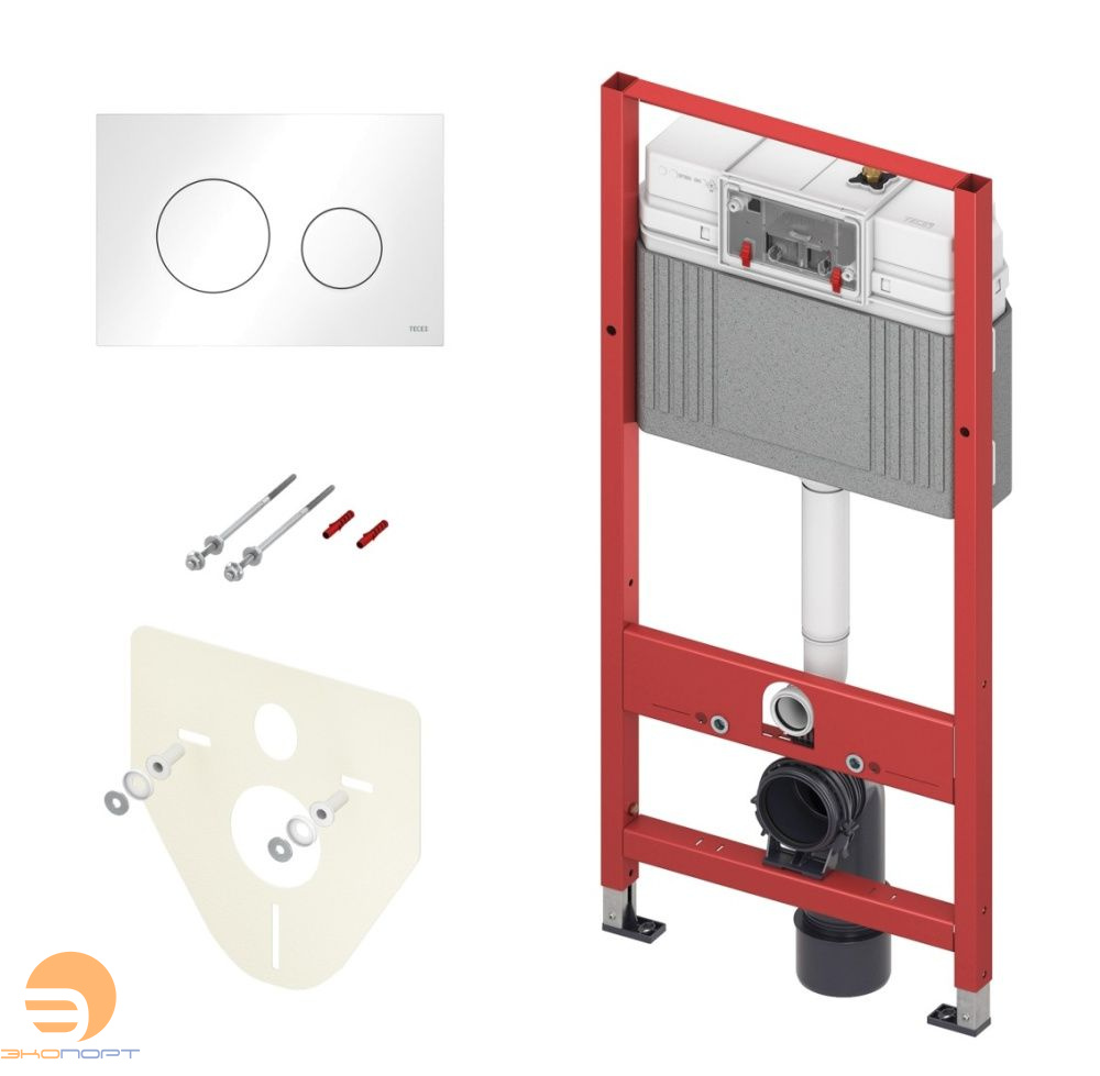 Комплект 3в1 TECEbase 2.0 (без прокладки) с панелью TECEloop, белый, TECE