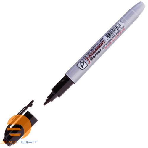 Маркер перманентный черный, пулевидный, 1мм Crown "Multi Marker Super Slim"