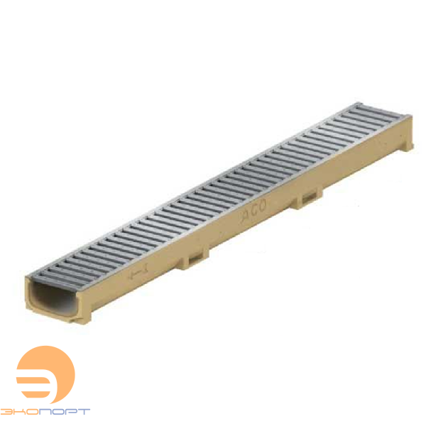 Канал ACO SELF Euroline Euromini 100*11,8*5,7, с чугунной решеткой,АСО