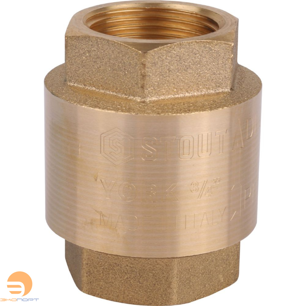 Клапан обр.   3/4" с пластик. седлом пружинный  STOUT