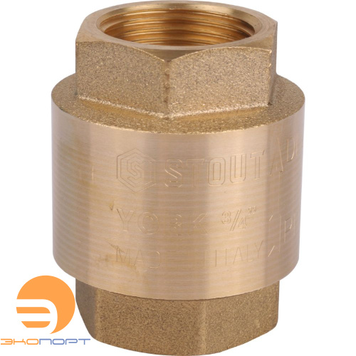 Клапан обр.   3/4" с пластик. седлом пружинный  STOUT