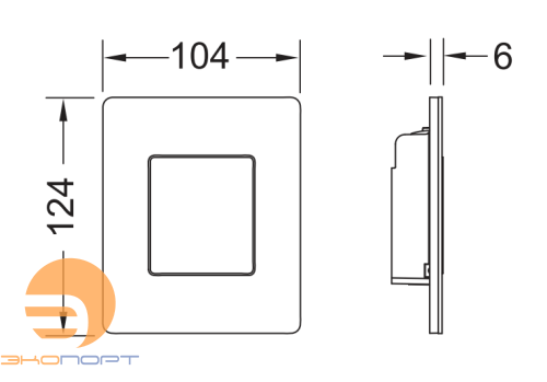 Клавиша для писсуара TECEsolid, белая глянцевая Клавиша для писсуара TECEsolid, белая глянцевая
