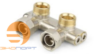 Узел нижнего подключения угл. 3/4"EK x 3/4"EK перекрестный Varmega