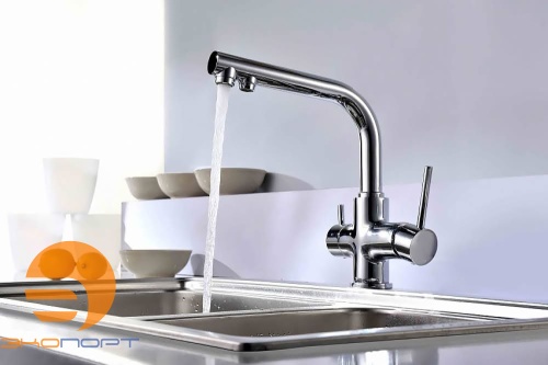 Смеситель для кухни COMFORT (LM3060C), с подключением к фильтру питьевой воды, хром, LEMARK