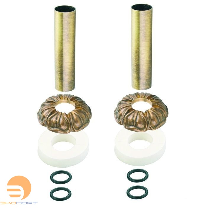 Комплект декоративных трубок и розеток D18/L160 мм  латунь RETROstyle