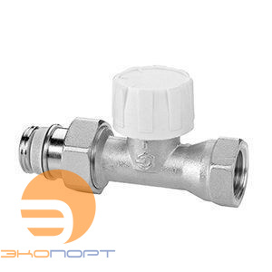 Комплект прямой: Вентиль термостатический DN15 прямой, 2-х трубн. + запорный Rossweiner / Simplex