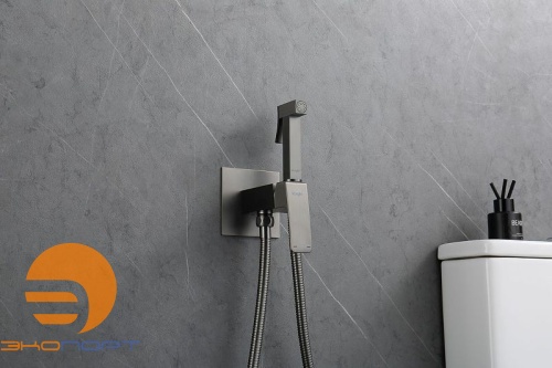 Смеситель с гигиеническим душем R01 Gun Metal, RAGLO 