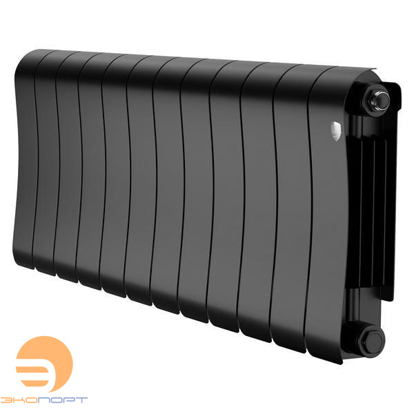 Радиатор биметаллический Infinity Noir Sable 300/87 12 секции (черный) Royal Thermo
