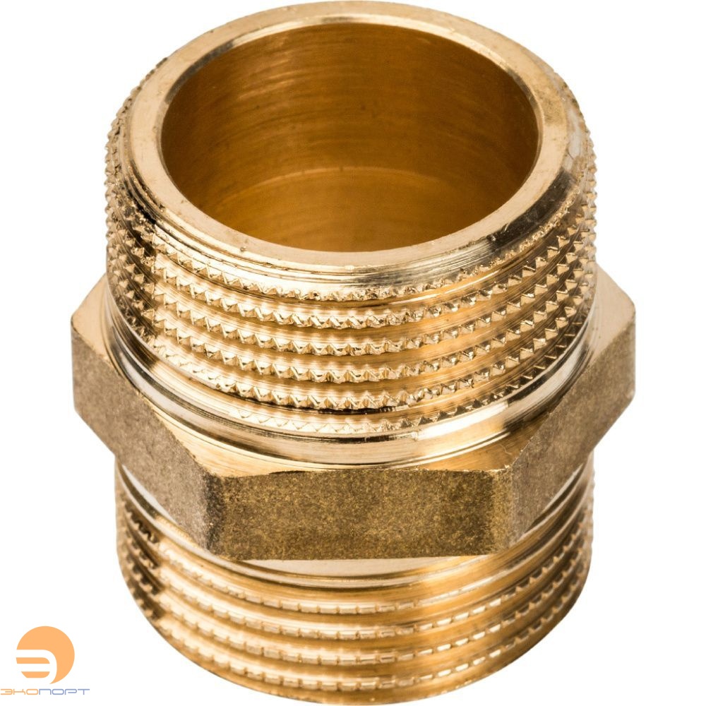 Ниппель НР-НР    3/4х3/4 (латунь) STOUT