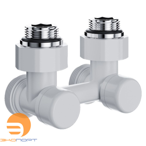 Узел нижнего подключения угловой 1/2"х3/4" EK (белый), Royal Thermo