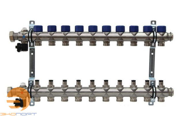 Коллектор с вент. вставками на 10 выходов 3/4" евроконус   FRAENKISCHE