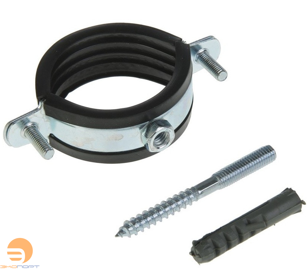 Хомут в комплекте 4" (107-115) гайка M8 VALFEX (45)