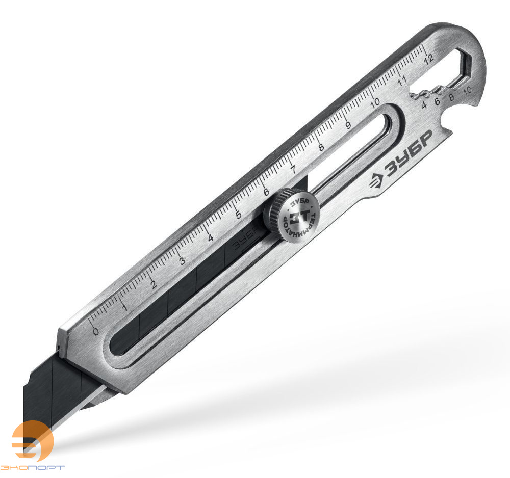 Нож цельнометаллический 18 мм винт. фикс., ЗУБР