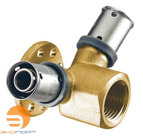 Водорозетка проходная 16х1/2х16 латунь, пресс FAR