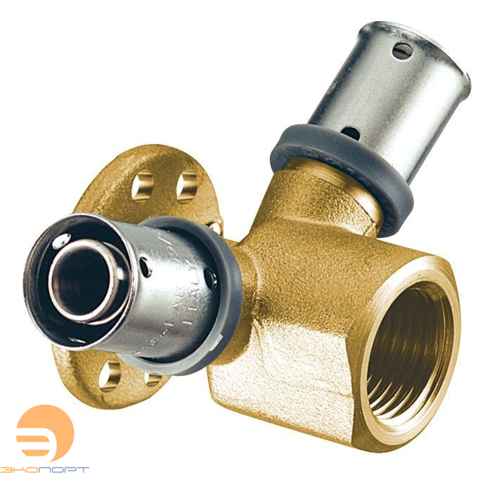 Водорозетка проходная 16х1/2х16 латунь, пресс FAR