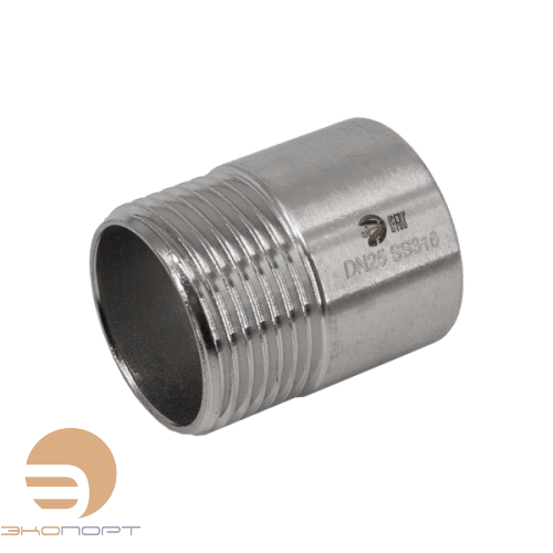 Ниппель приварной НР 3/4" PN16  нерж. сталь AISI304