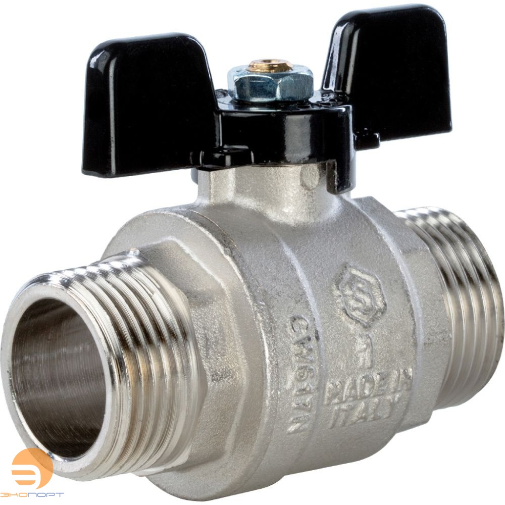 Кран шаровой полнопроходной  НН 1" (бабочка) STOUT