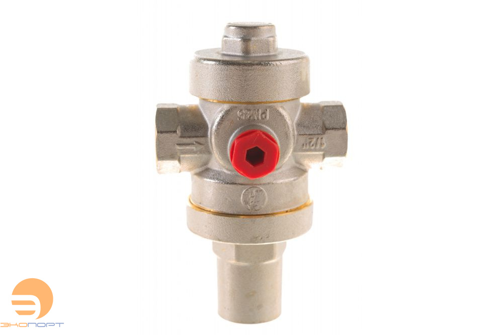 Редуктор давления 1" поршневого типа, с отв. под манометр хромированный Giacomini