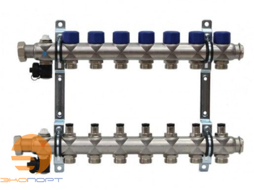 Коллектор с вент. вставками на  5 выходов 3/4" евроконус  FRAENKISCHE