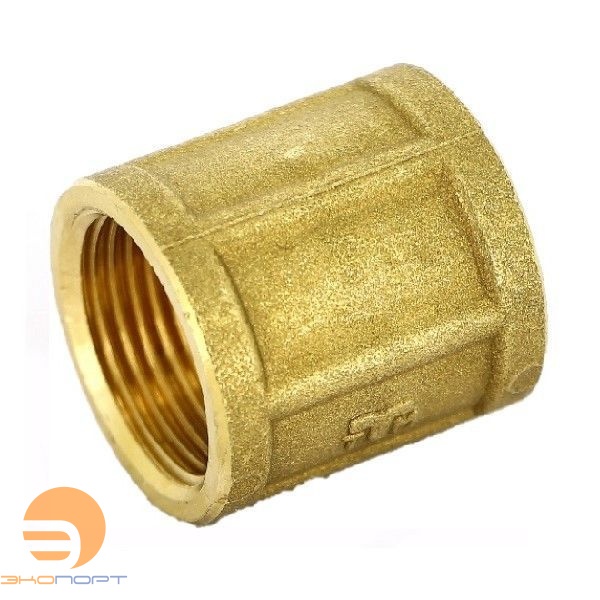 Муфта ВВ 2х2 (латунь) Tiemme