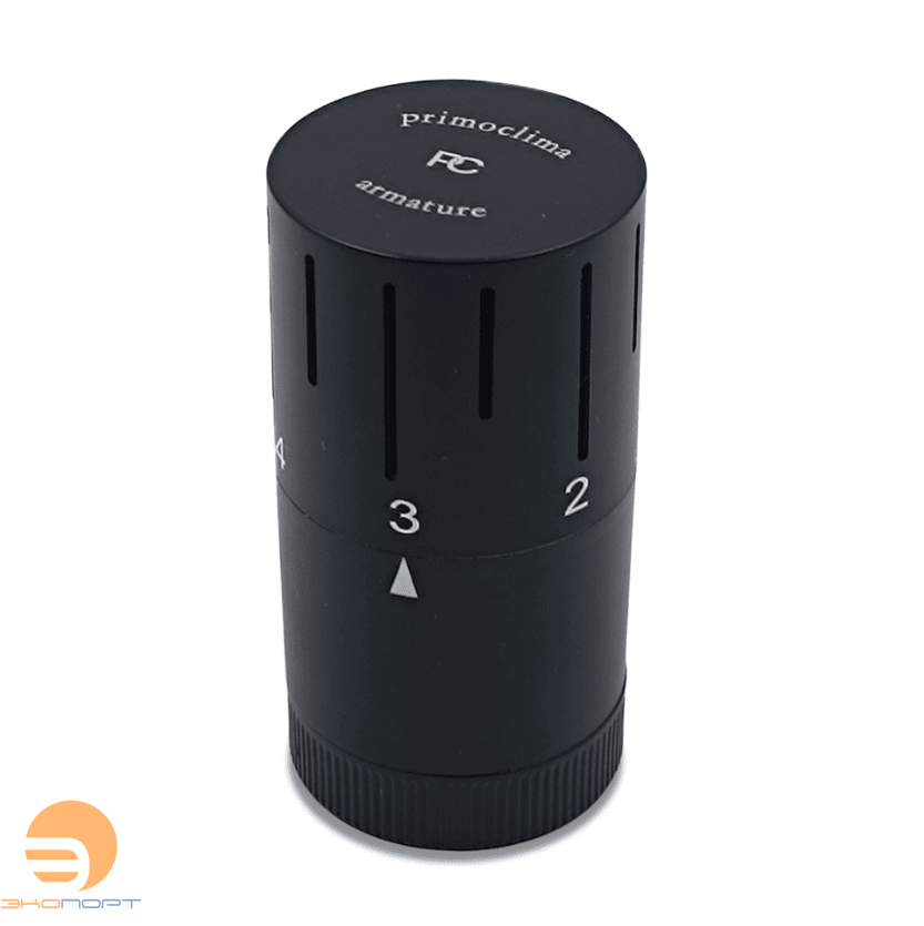 Термостатическая головка "Tubus" М30х1,5  цвет черный матовый, Primoclima Armature