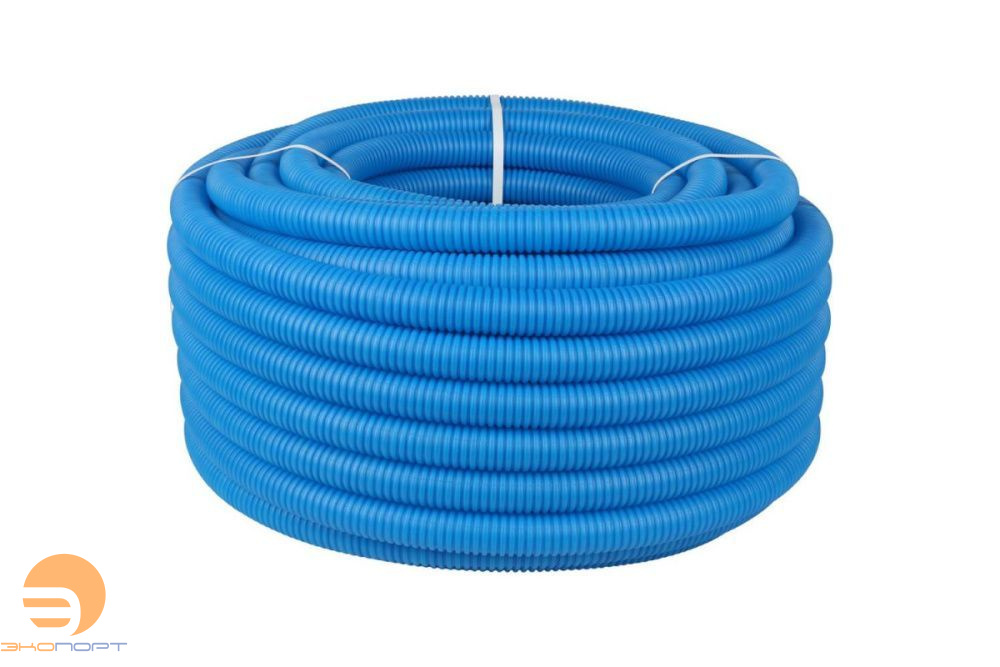 Труба ПНД гофрир. синяя Ду40 внутр. 35 мм (30 м) РТП (кратно бухте)