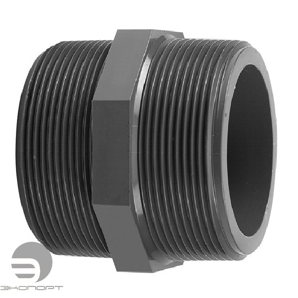 Ниппель переходной, наружняя резьба, PVC-U 1"х3/4"