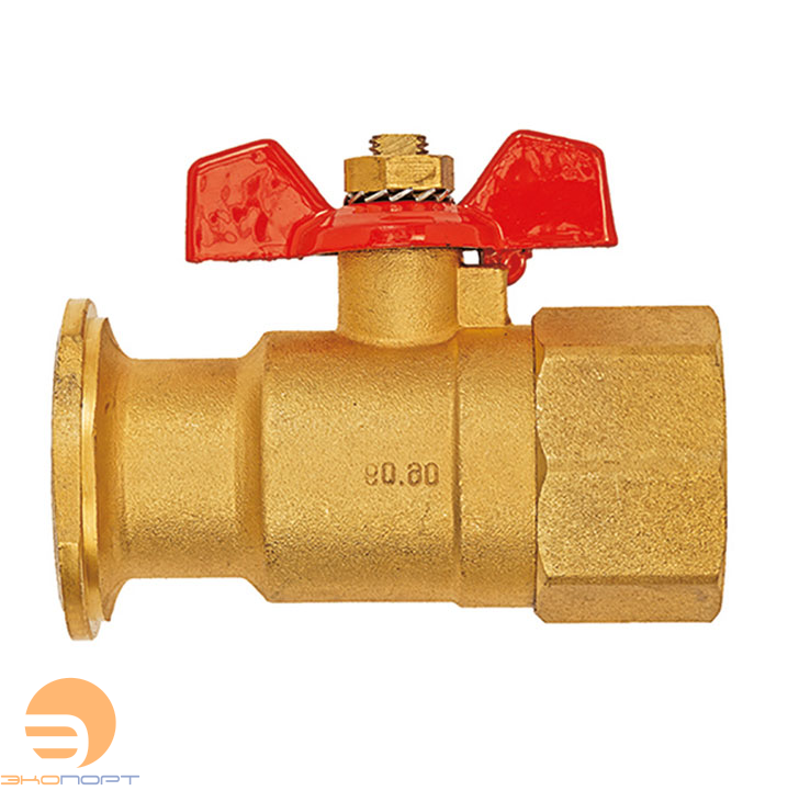 Кран шаровый,запорный,из латуни с обратным клапаном  FL x ВР 1" Meibes