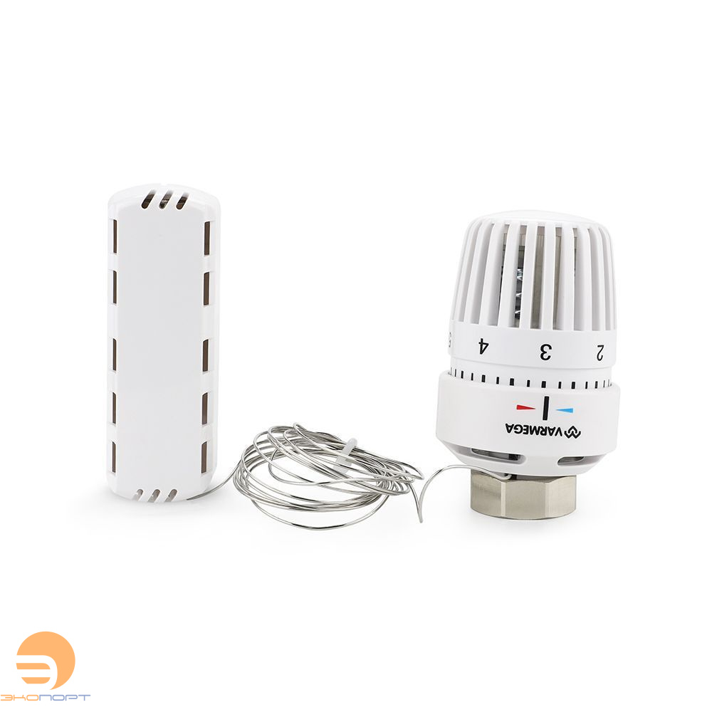 Головка термостатическая М30х1,5 с выносным датчиком белая Varmega