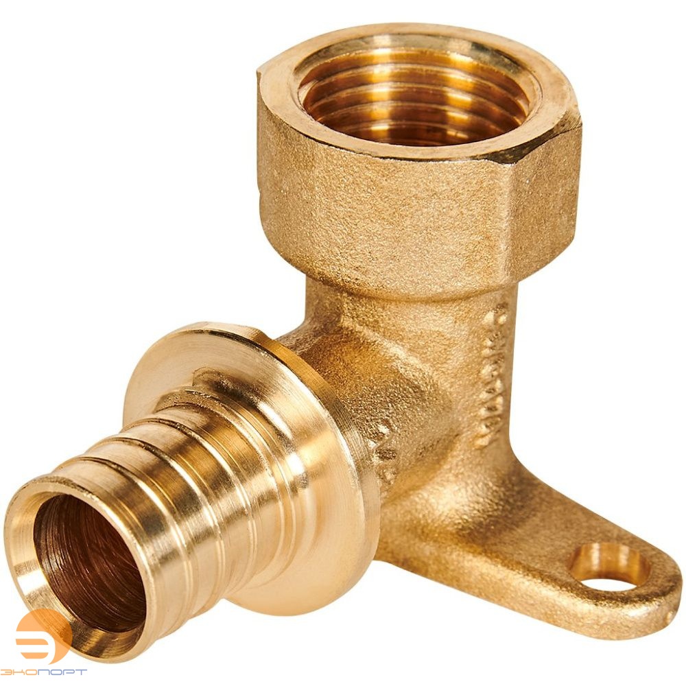 Угольник настенный с креплением 20-1/2 ВР латунь Rommer