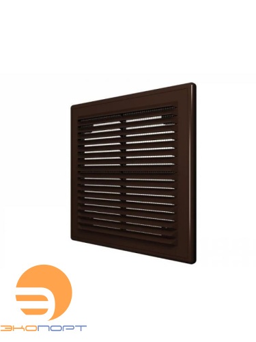 Решетка-крышка вент. VM 100х100 КH с сеткой, корич., пласт. HACO